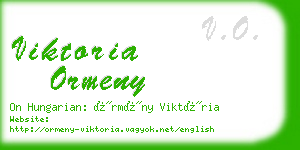 viktoria ormeny business card